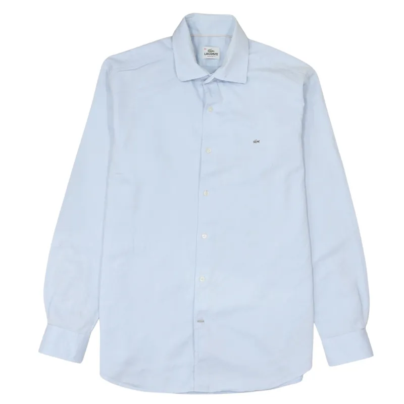 Lacoste 90's Long Sleeve Button Up Shirt Medium Blue made by Lacoste