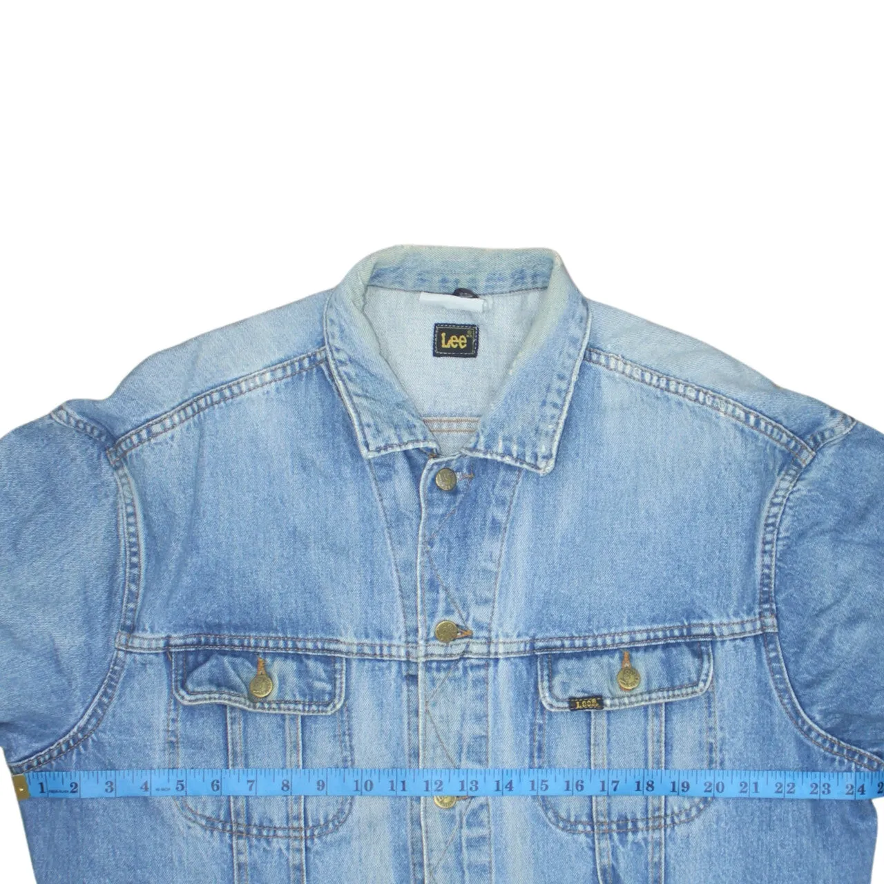 Lee 90's Plain Button Up Denim Jacket Medium Blue sold by Vintage Club product image thumbnail 5