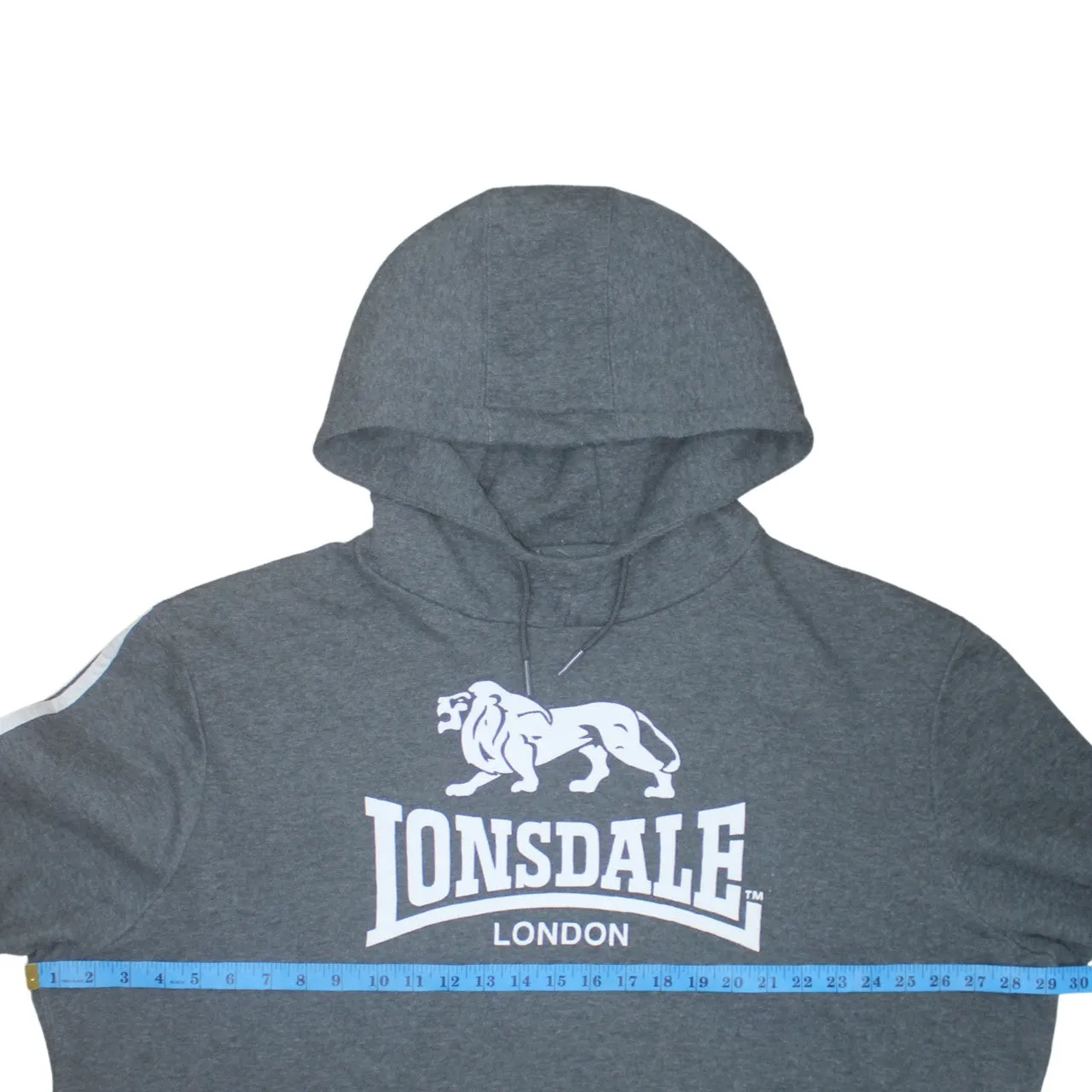 Lonsdale London 90's Spellout Pullover Hoodie XXXLarge (3XL) Grey sold by Vintage Club product image thumbnail 5