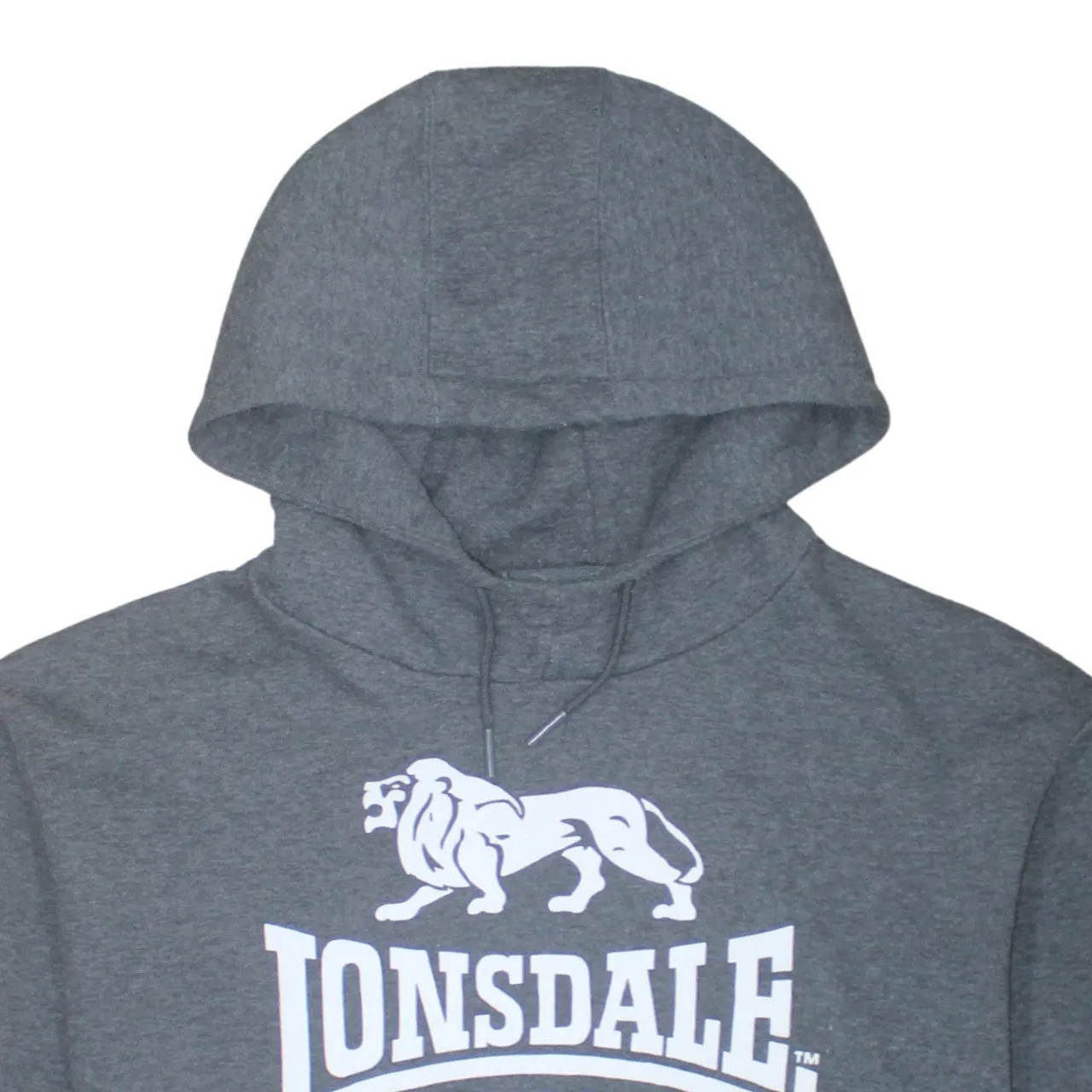 Lonsdale London 90's Spellout Pullover Hoodie XXXLarge (3XL) Grey sold by Vintage Club product image thumbnail 3