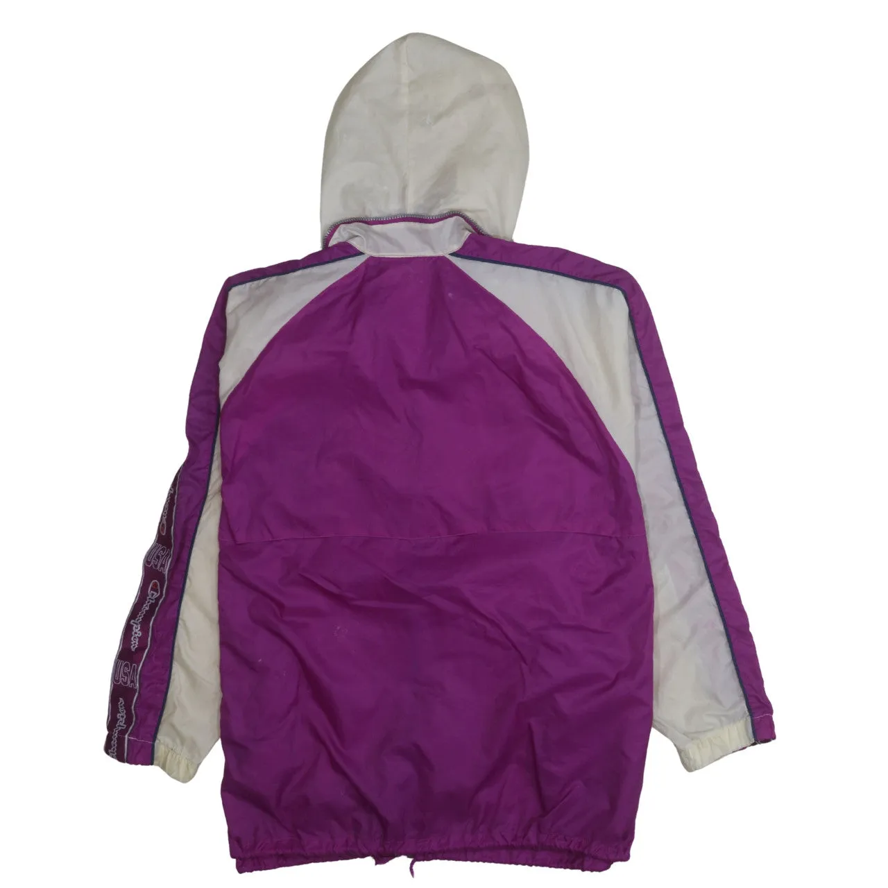 Champion 90's Hooded Full Zip Up Windbreaker Medium Purple sold by Vintage Club product image thumbnail 2