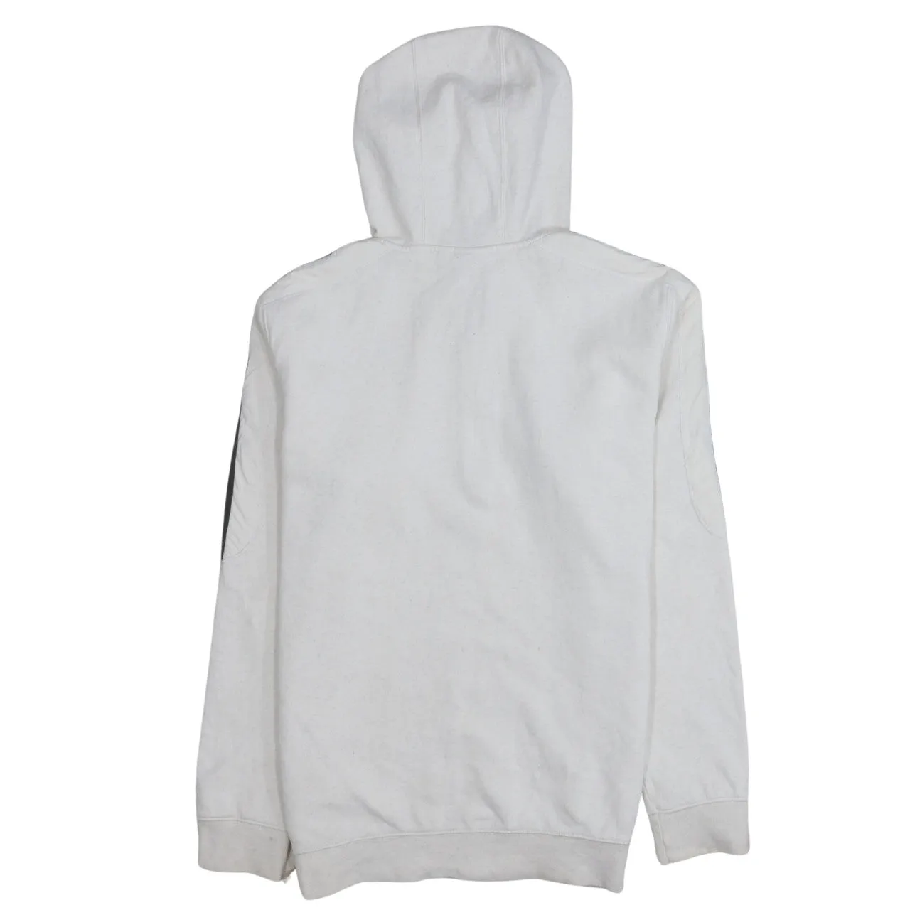 Adidas 90's Striped Sleeve Quarter Zip Hoodie Small White sold by Vintage Club product image thumbnail 2