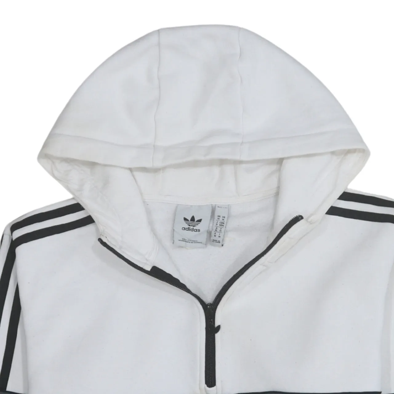 Adidas 90's Spellout Quarter Zip Hoodie Medium Grey sold by Vintage Club product image thumbnail 3