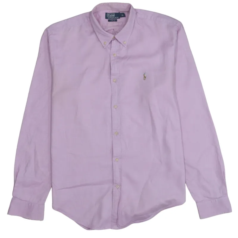 Polo Ralph Lauren 90's Long Sleeve Button Up Shirt XLarge Pink made by Polo by Ralph Lauren