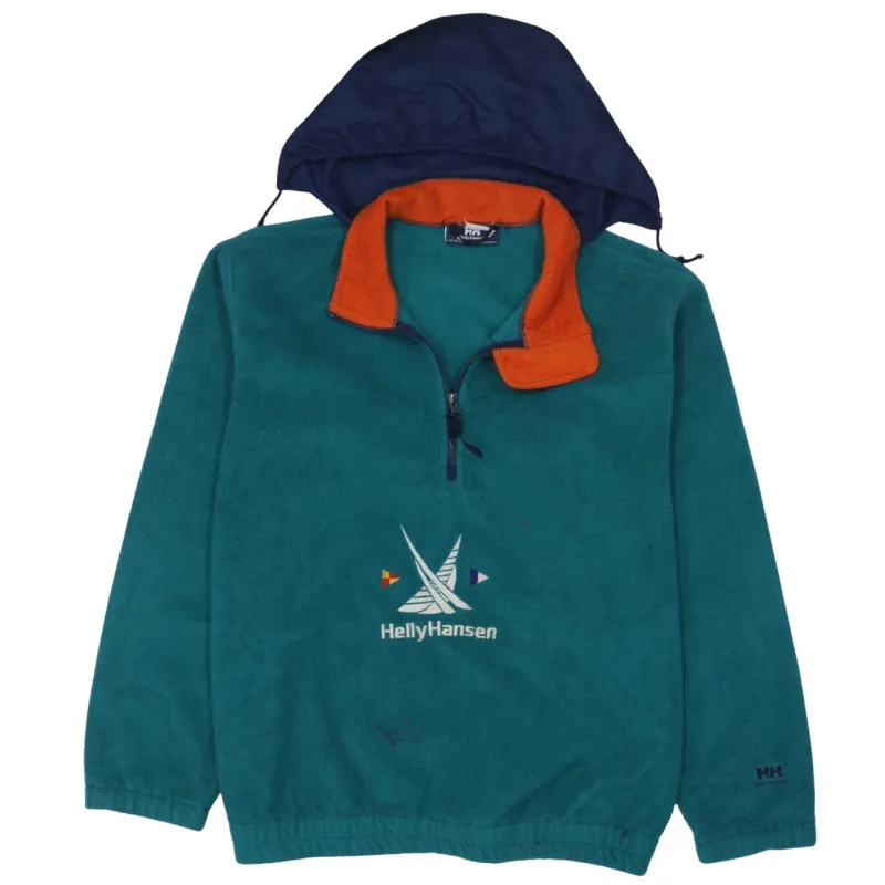 Helly Hansen 90's Spellout Quarter Zip Fleece Jumper XLarge Green sold by Vintage Club