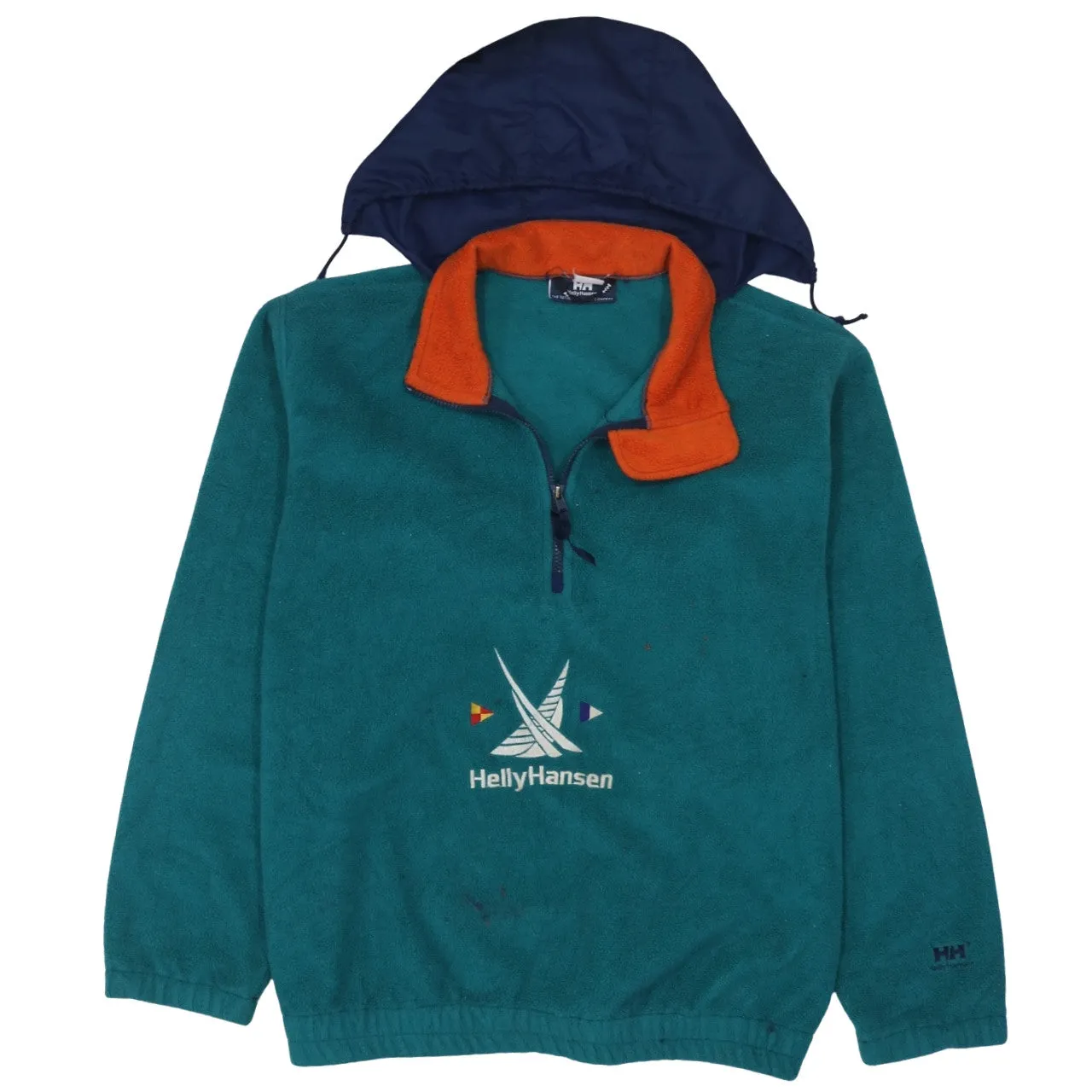 Helly Hansen 90's Spellout Quarter Zip Fleece Jumper XLarge Green sold by Vintage Club