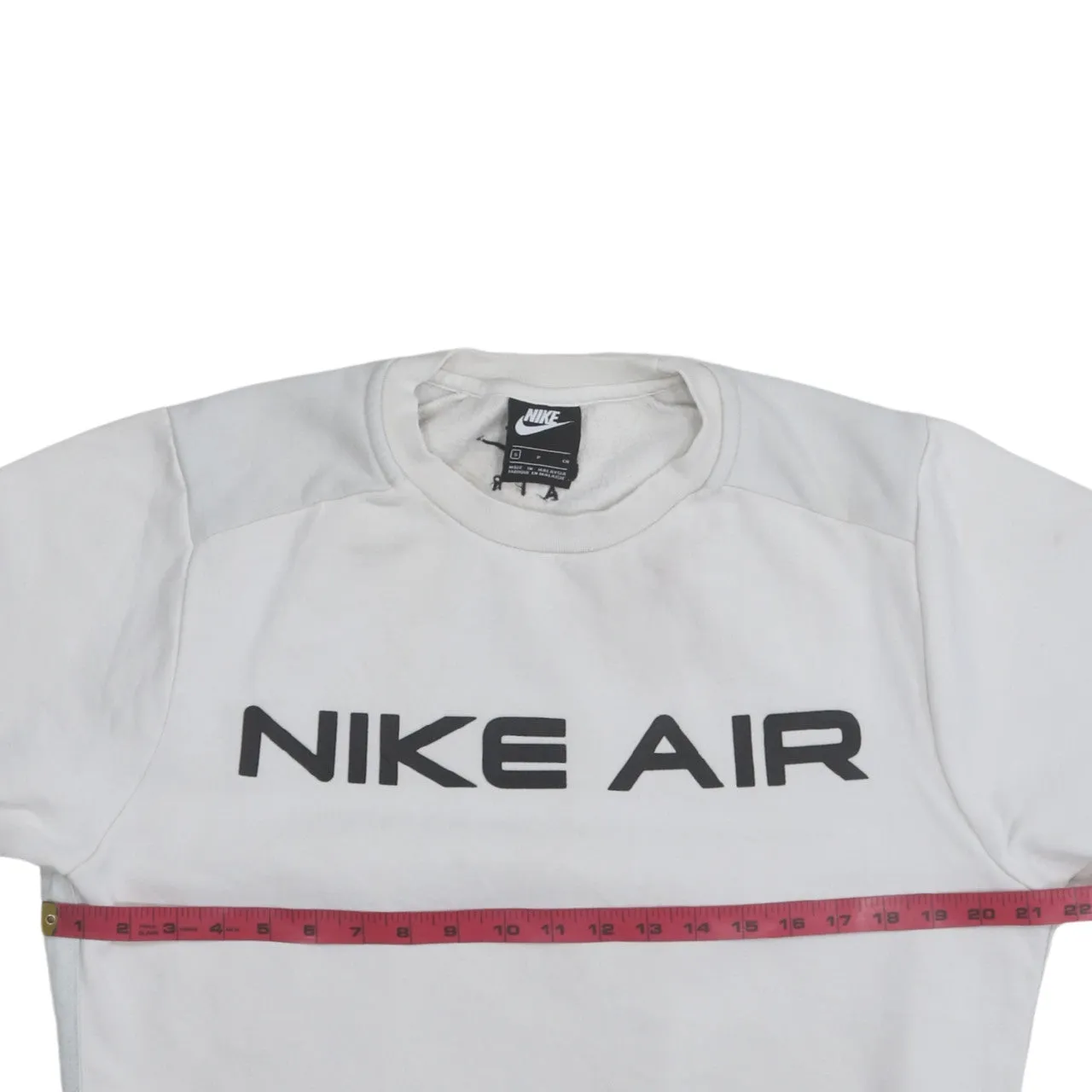 Nike 90's Spellout Crew Neck Sweatshirt Small Beige Cream sold by Vintage Club product image thumbnail 5