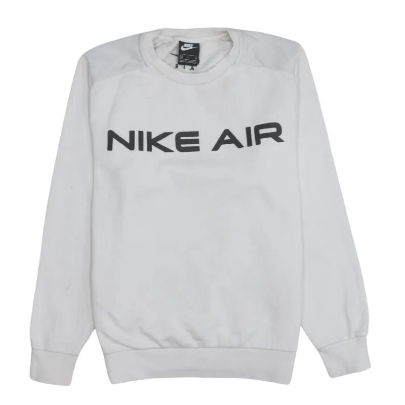 Nike 90's Spellout Crew Neck Sweatshirt Small Beige Cream made by Nike