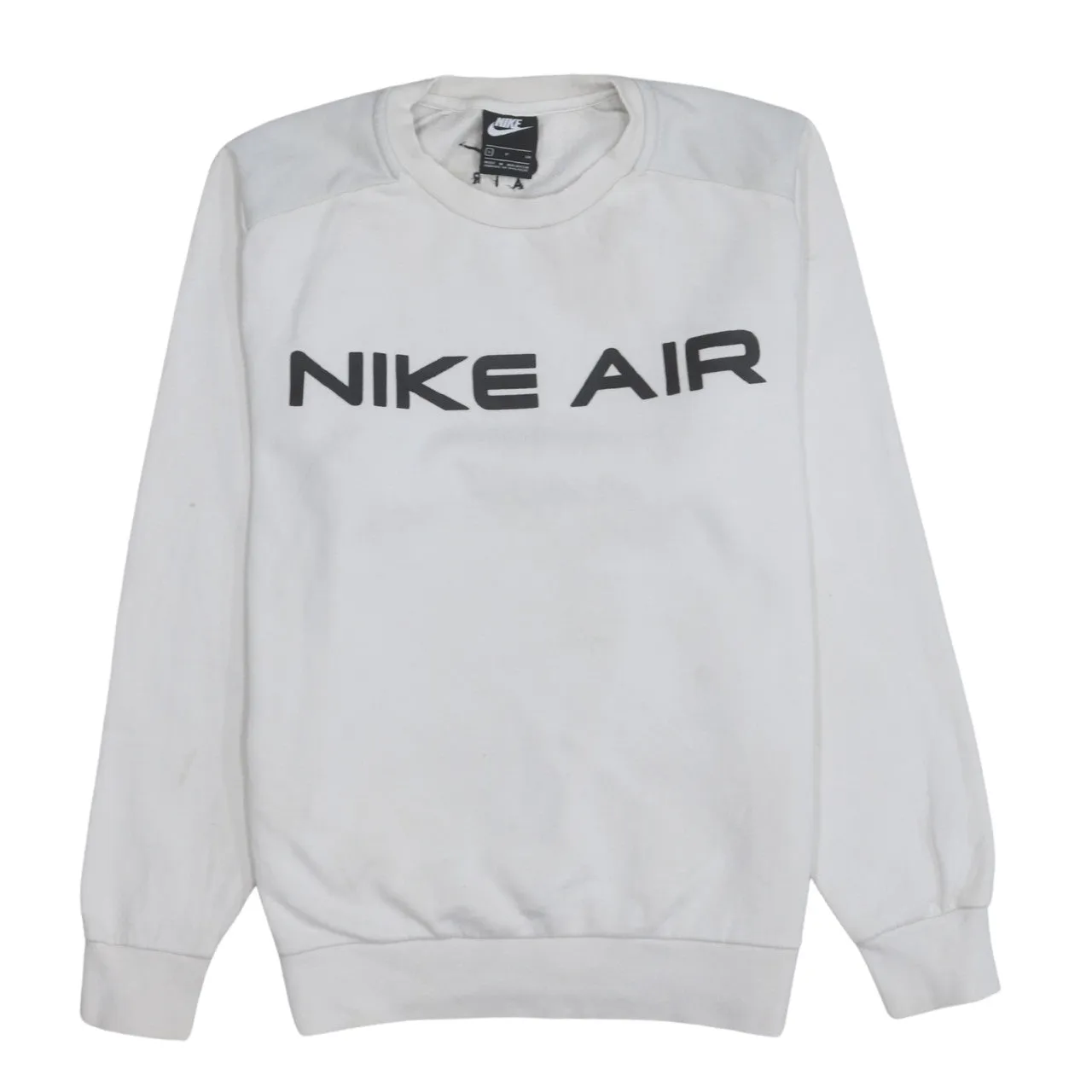 Nike 90's Spellout Crew Neck Sweatshirt Small Beige Cream sold by Vintage Club