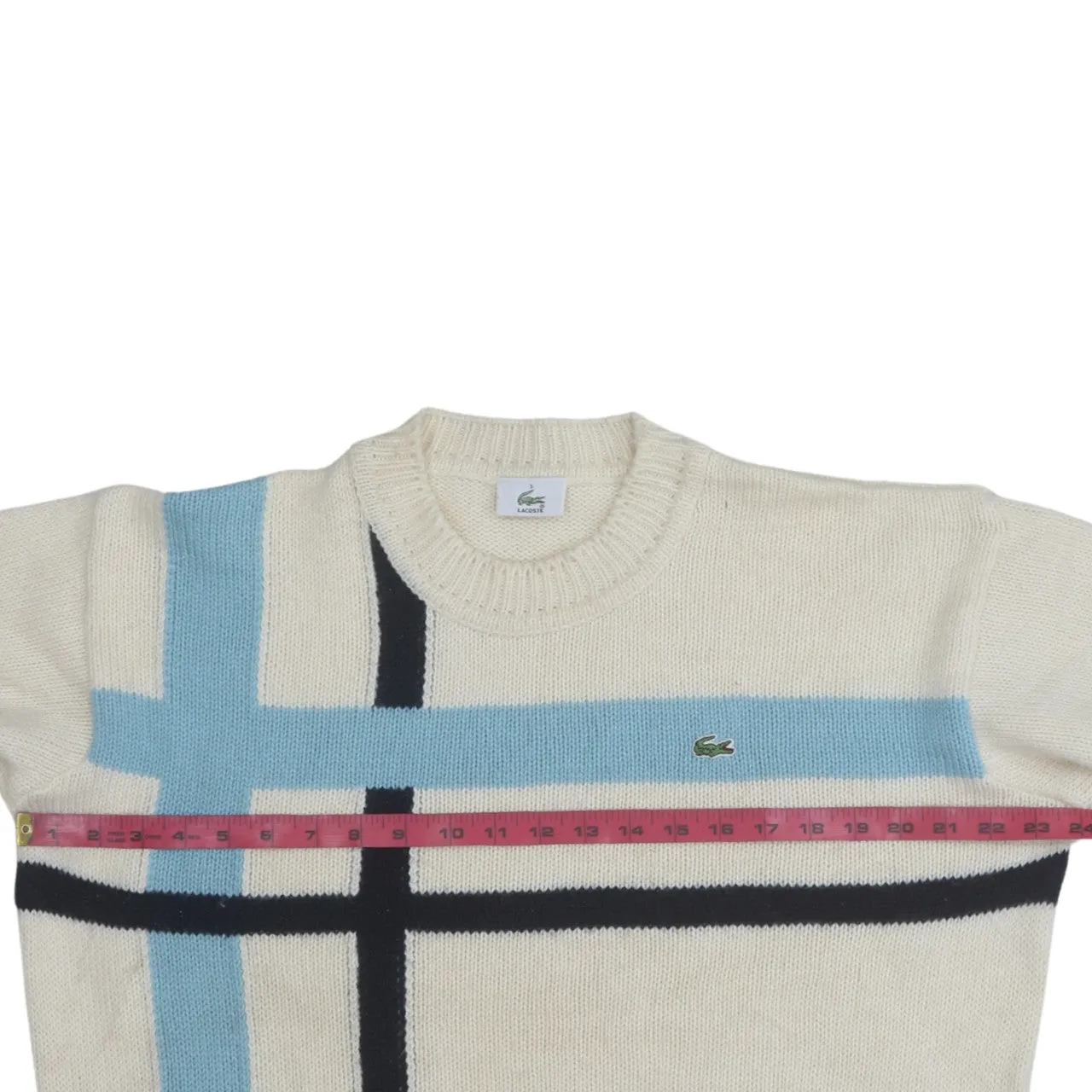 Lacoste 90's Lightweight Crew Neck Sweatshirt Large Beige Cream sold by Vintage Club product image thumbnail 5