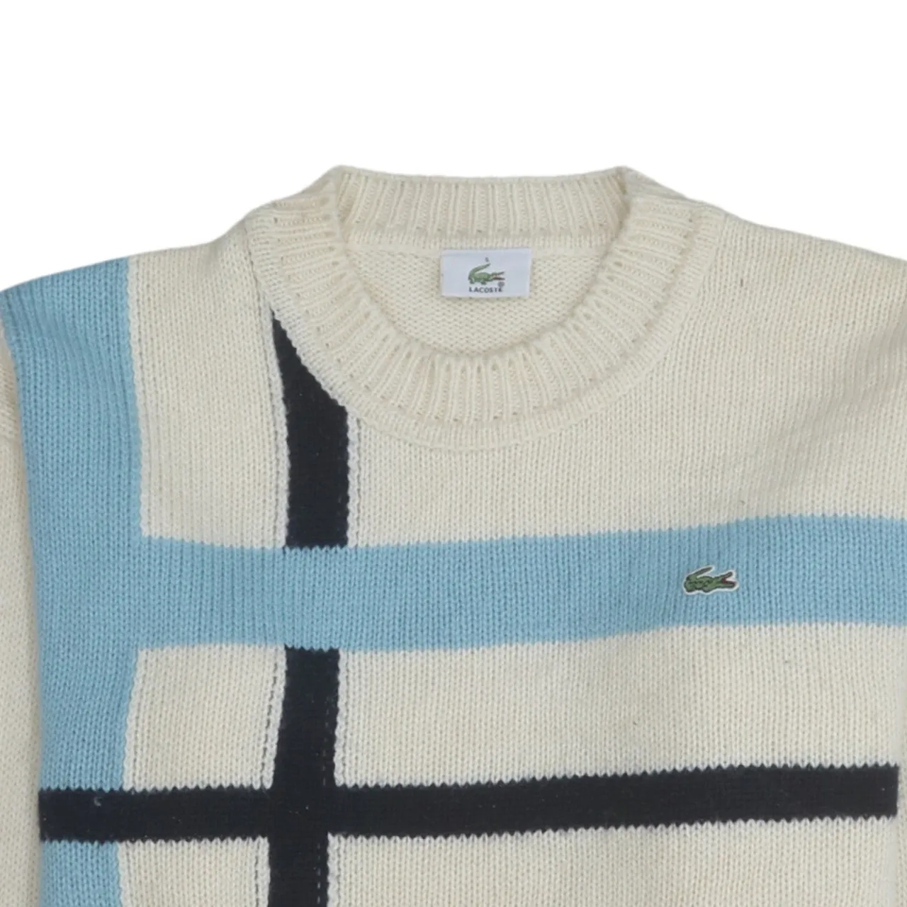 Lacoste 90's Lightweight Crew Neck Sweatshirt Large Beige Cream sold by Vintage Club product image thumbnail 3