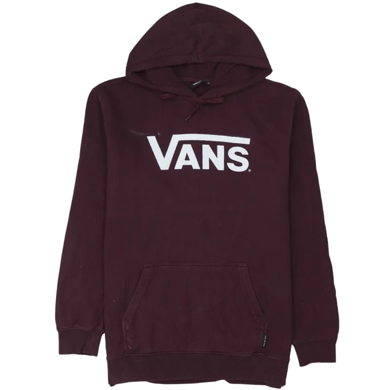 VANS 90's Spellout Pullover Hoodie Large Burgundy Red sold by Vintage Club