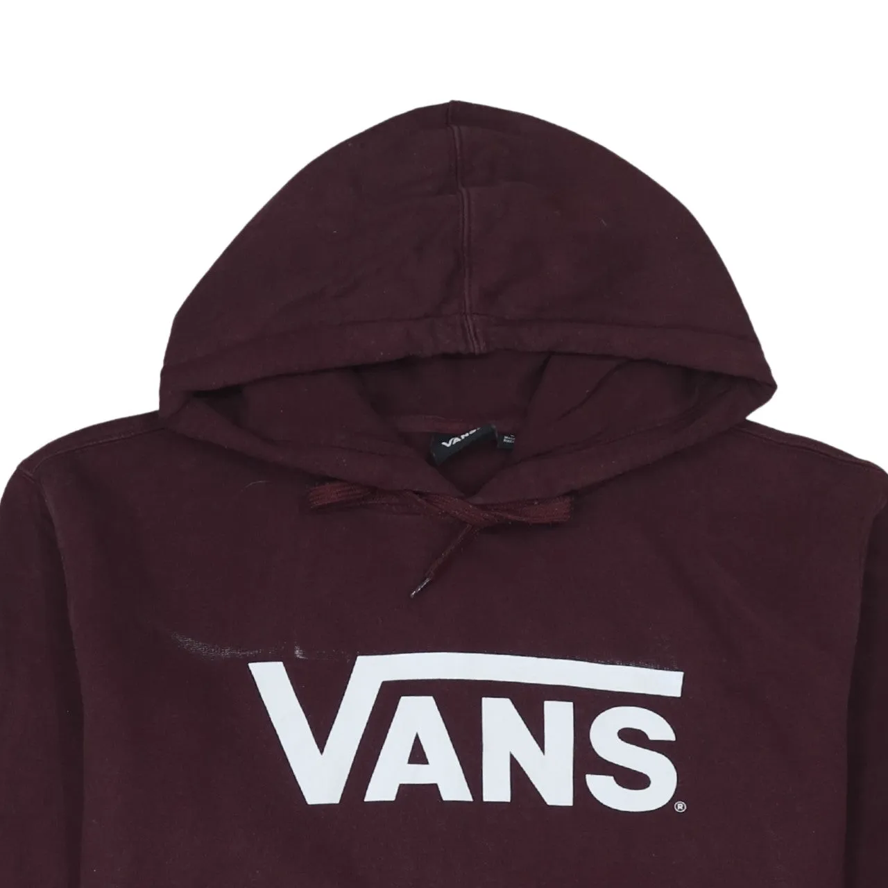 VANS 90's Spellout Pullover Hoodie Large Burgundy Red sold by Vintage Club product image thumbnail 3