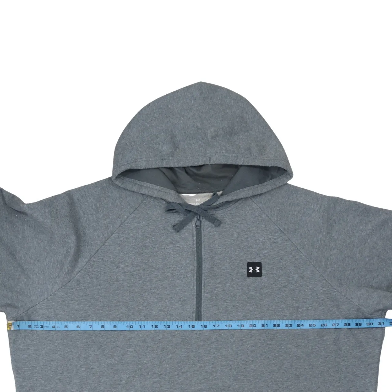 Under Armour 90's Drawstring Pockets Quarter Zip Hoodie XXXXLarge (4XL) Grey sold by Vintage Club product image thumbnail 5