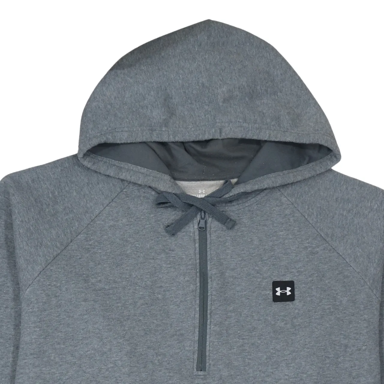 Under Armour 90's Drawstring Pockets Quarter Zip Hoodie XXXXLarge (4XL) Grey sold by Vintage Club product image thumbnail 3