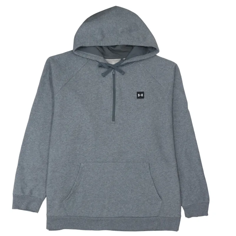 Under Armour 90's Drawstring Pockets Quarter Zip Hoodie XXXXLarge (4XL) Grey made by Under Armour