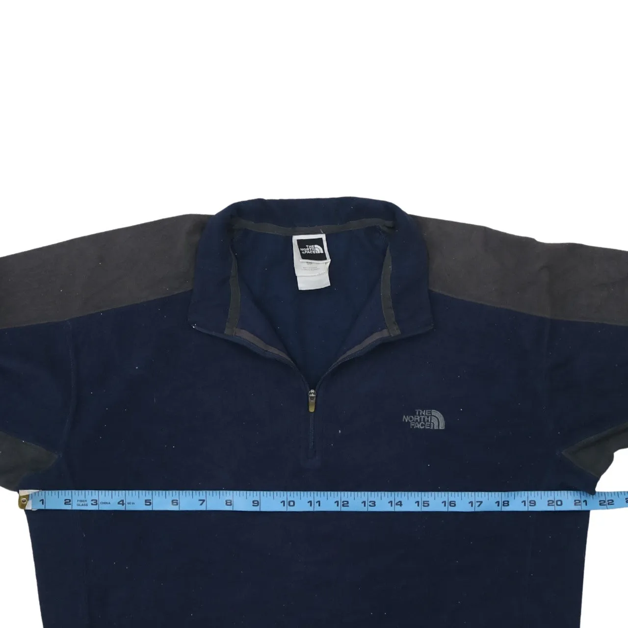 The North Face 90's Hiking Warm Quarter Zip Fleece Jumper Small Navy Blue sold by Vintage Club product image thumbnail 5
