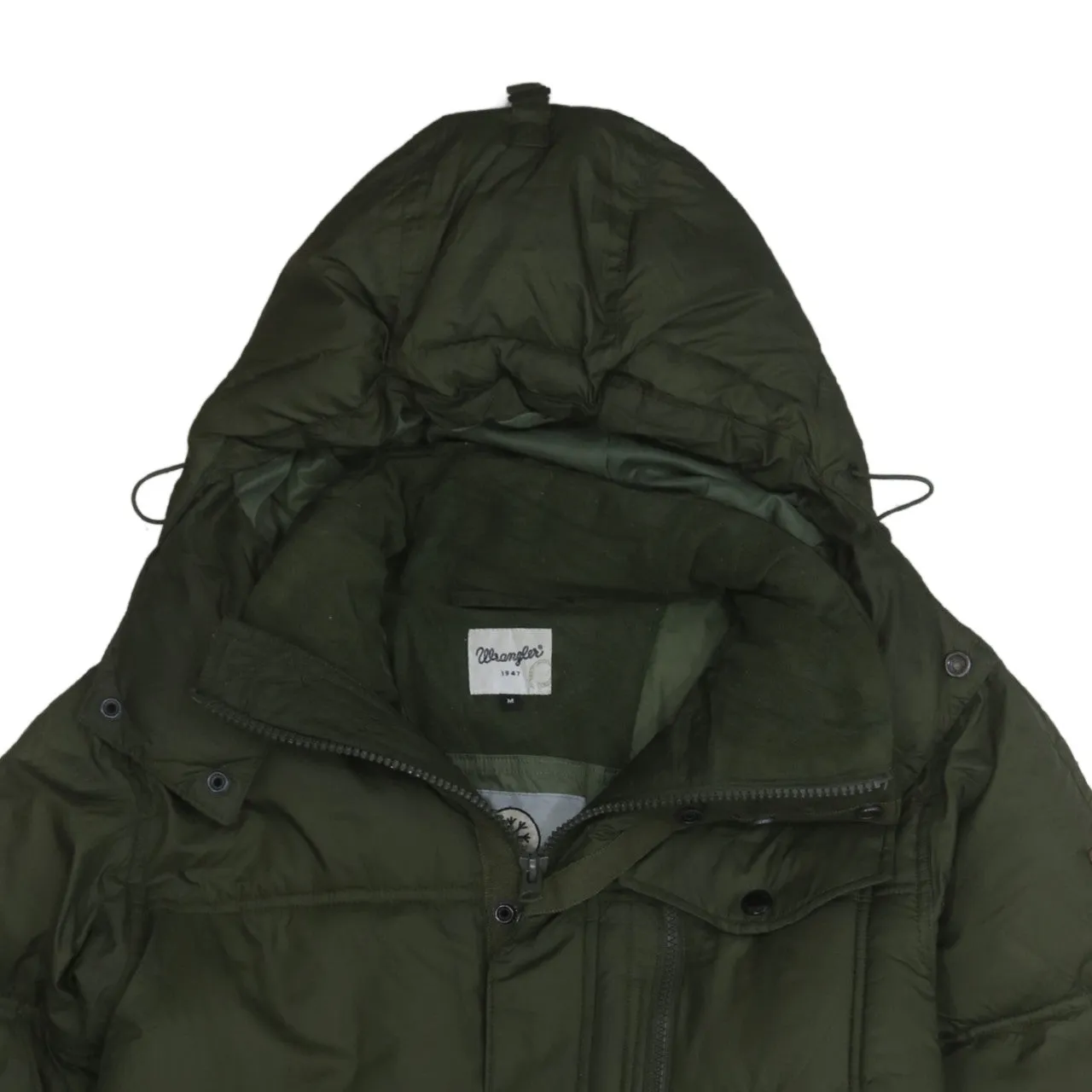 Wrangler 90's Hooded Full Zip Up Windbreaker Medium Green sold by Vintage Club product image thumbnail 3