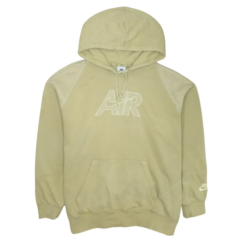 Nike 90's Center Middle Swoosh Pullover Hoodie Medium Yellow sold by Vintage Club