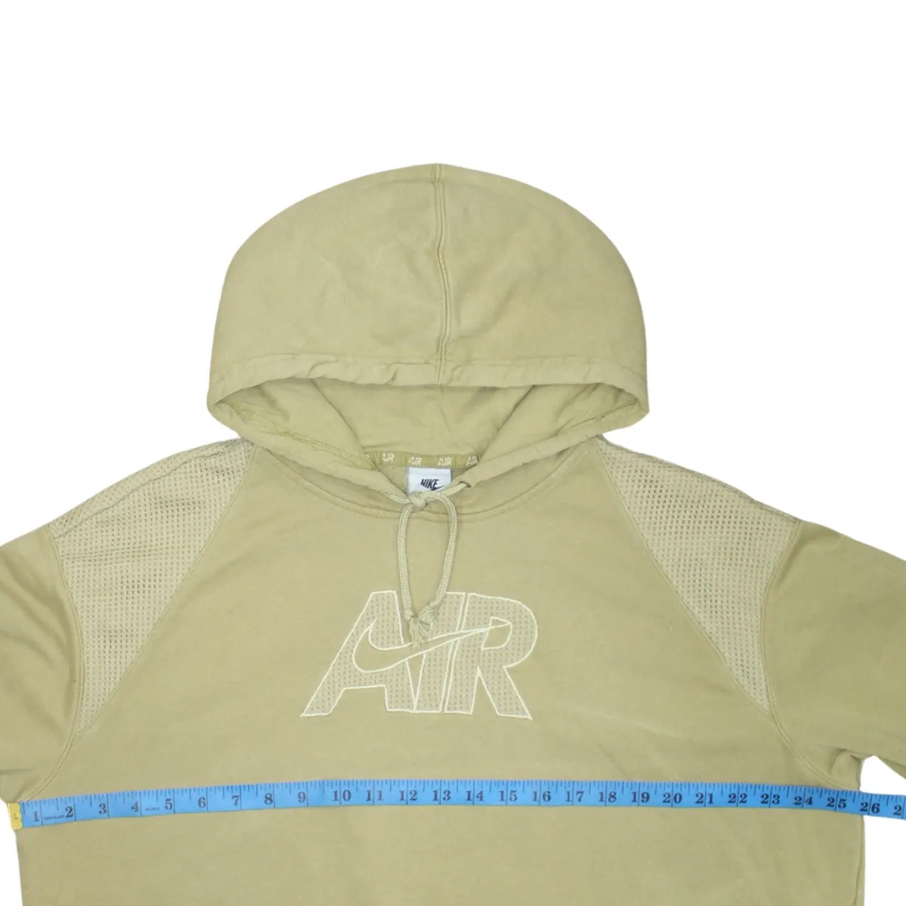 Nike 90's Center Middle Swoosh Pullover Hoodie Medium Yellow sold by Vintage Club product image thumbnail 5