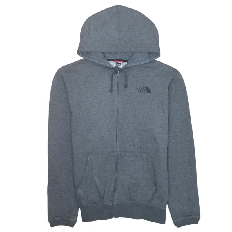 The North Face 90's Drawstring Pockets Full Zip Up Hoodie Small Grey sold by Vintage Club