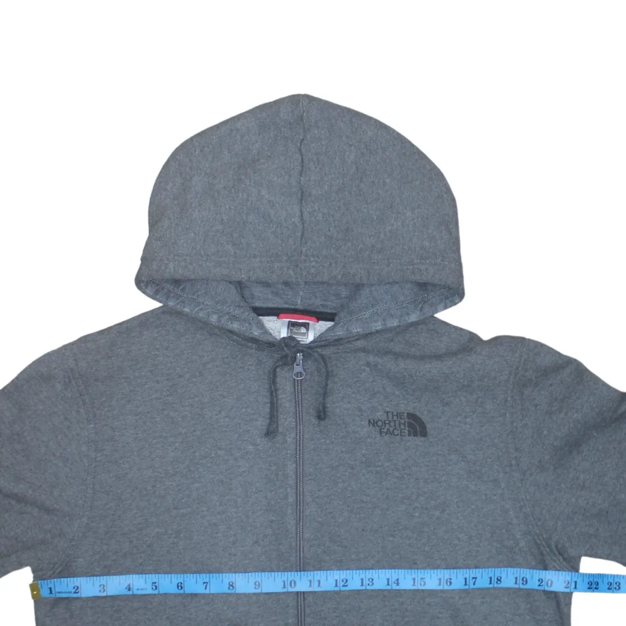 The North Face 90's Drawstring Pockets Full Zip Up Hoodie Small Grey sold by Vintage Club product image thumbnail 5