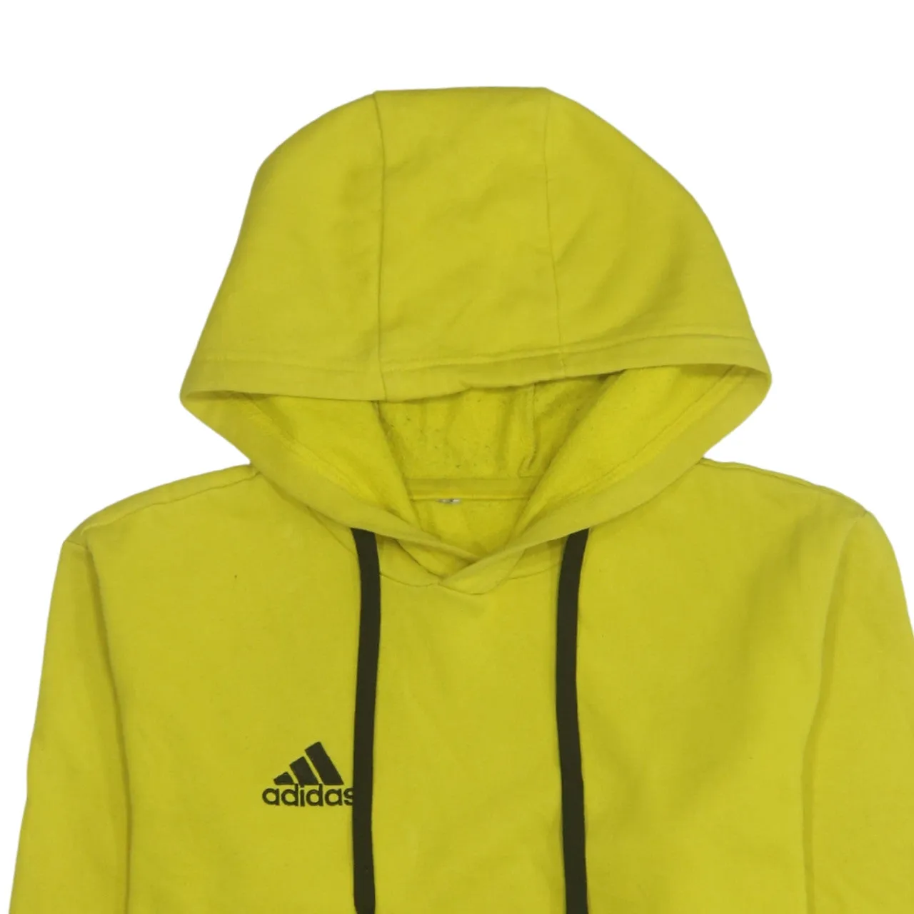 Adidas 90's Drawstring Pockets Pullover Hoodie Small Yellow sold by Vintage Club product image thumbnail 3