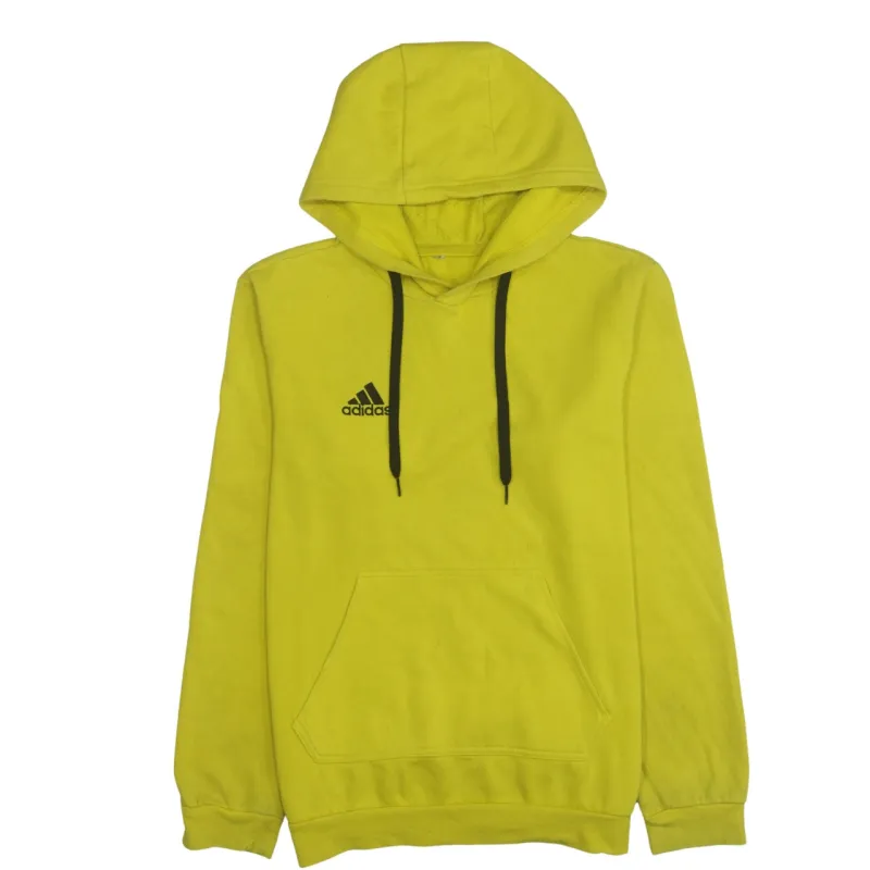 Adidas 90's Drawstring Pockets Pullover Hoodie Small  Yellow sold by Vintage Club