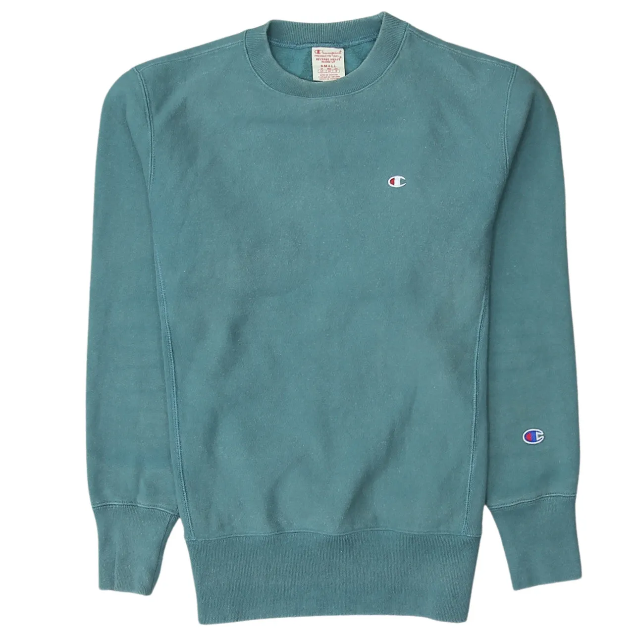 Champion 90's Lightweight Crew Neck Sweatshirt Small Green sold by Vintage Club