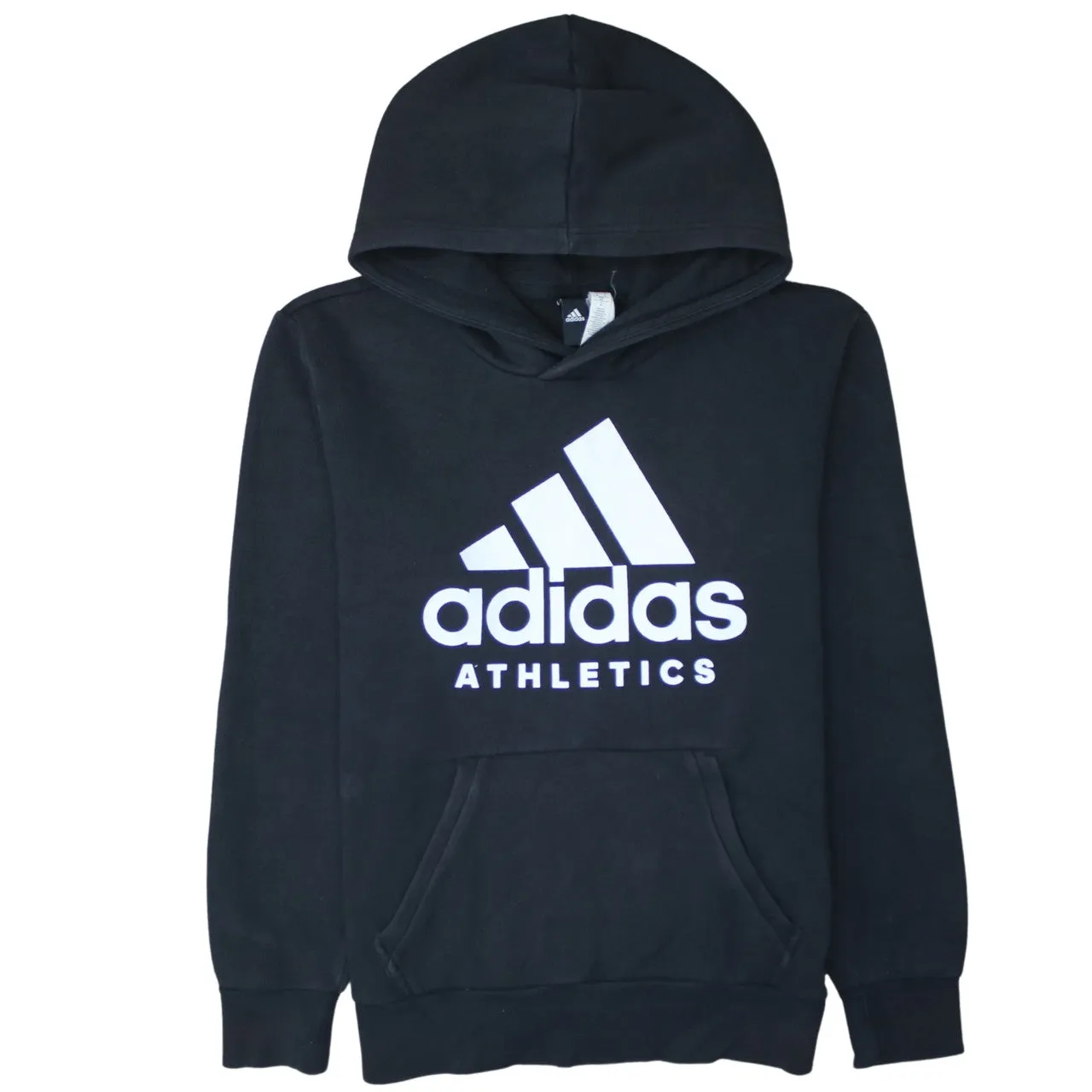 Adidas 90's Spellout Pullover Hoodie Small Black sold by Vintage Club