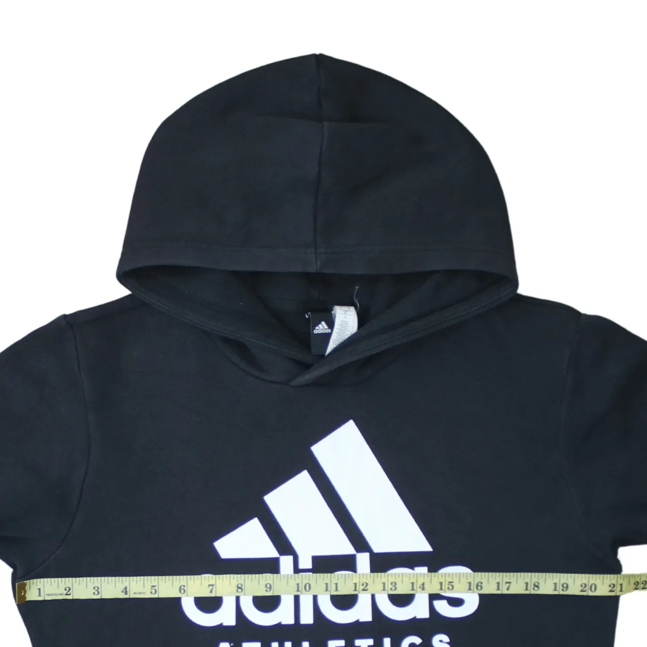Adidas 90's Spellout Pullover Hoodie Small Black sold by Vintage Club product image thumbnail 5