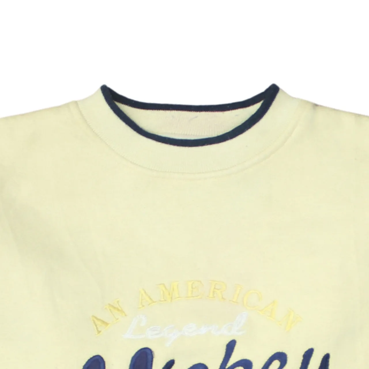 Disney 90's Mickey Mouse Crew Neck Sweatshirt Medium Yellow sold by Vintage Club product image thumbnail 3