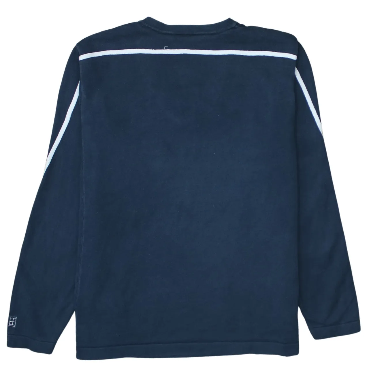 Nike 90's Swoosh V Neck Sweatshirt Medium Navy Blue sold by Vintage Club product image thumbnail 2