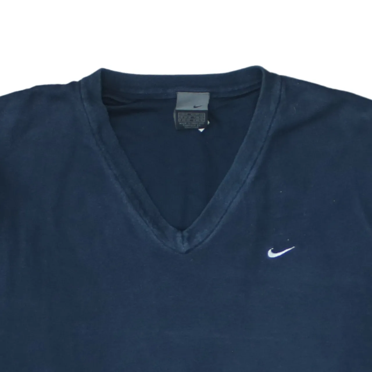 Nike 90's Swoosh V Neck Sweatshirt Medium Navy Blue sold by Vintage Club product image thumbnail 3