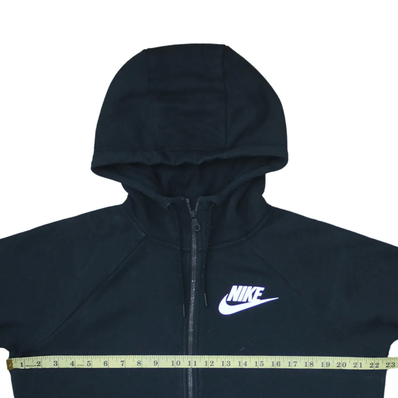 Nike 90's Swoosh Full Zip Up Hoodie Medium Black sold by Vintage Club product image thumbnail 5