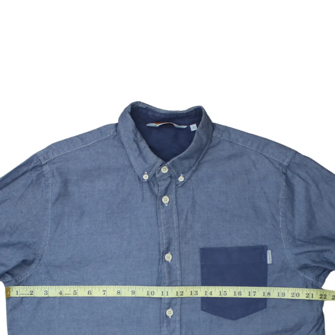 Carhartt 90's Long Sleeve Button Up Shirt Large Navy Blue sold by Vintage Club product image thumbnail 5