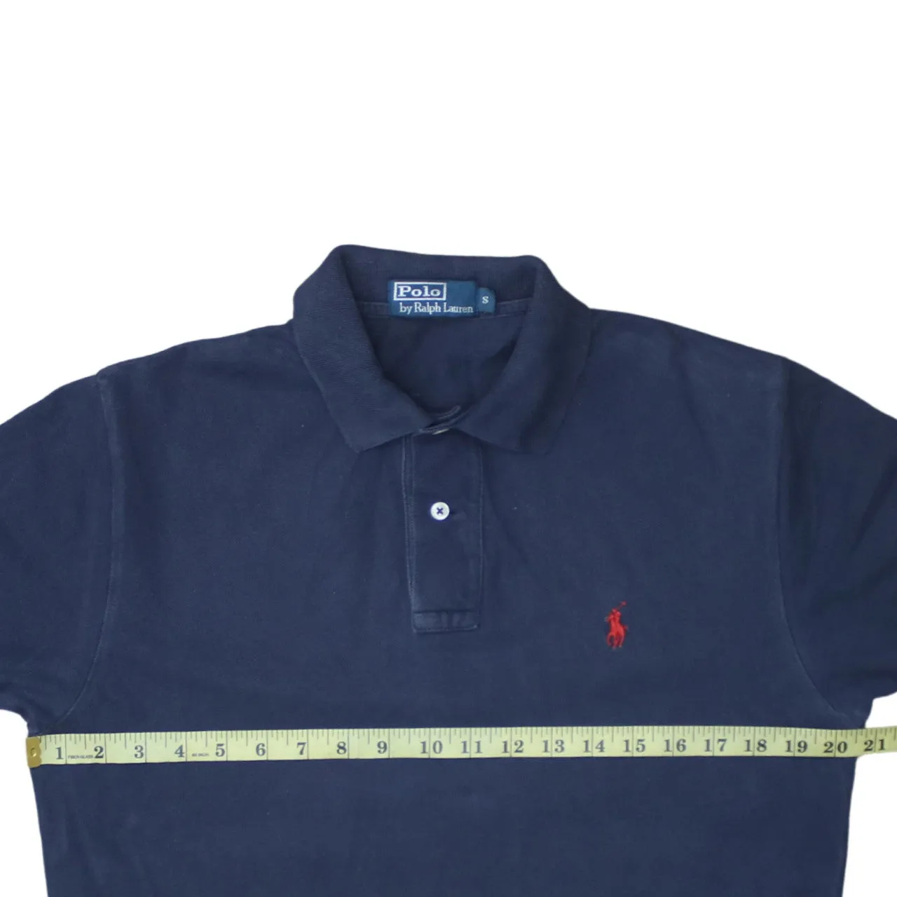 Polo Ralph Lauren 90's Short Sleeves Quarter Button Polo Shirt Small Navy Blue sold by Vintage Club product image thumbnail 5