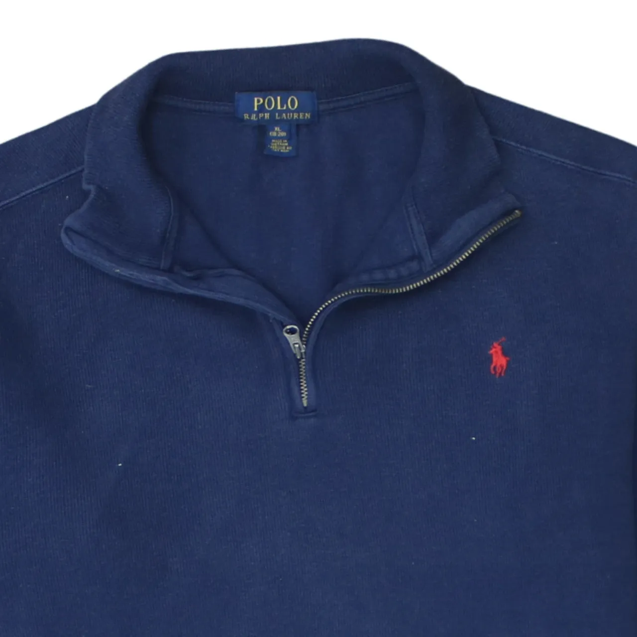 Polo Ralph Lauren 90's Lightweight Quarter Zip Sweatshirt XLarge Navy Blue sold by Vintage Club product image thumbnail 3