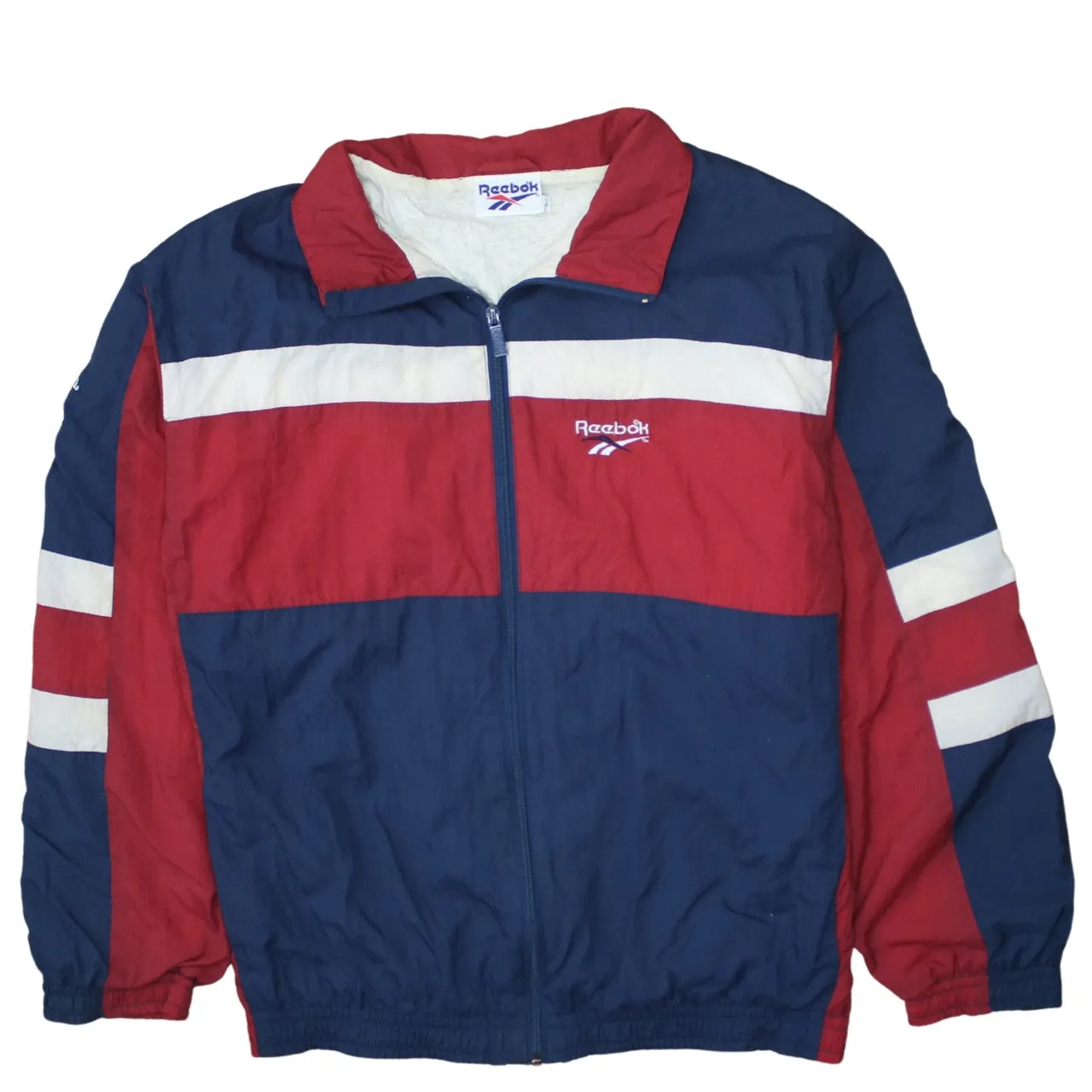 Reebok 90's Lightweight Full Zip Up Windbreaker Large Navy Blue sold by Vintage Club