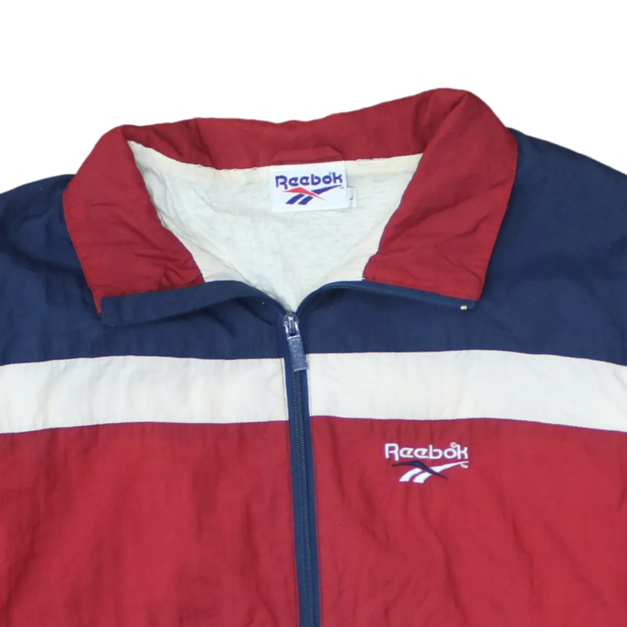Reebok 90's Lightweight Full Zip Up Windbreaker Large Navy Blue sold by Vintage Club product image thumbnail 3