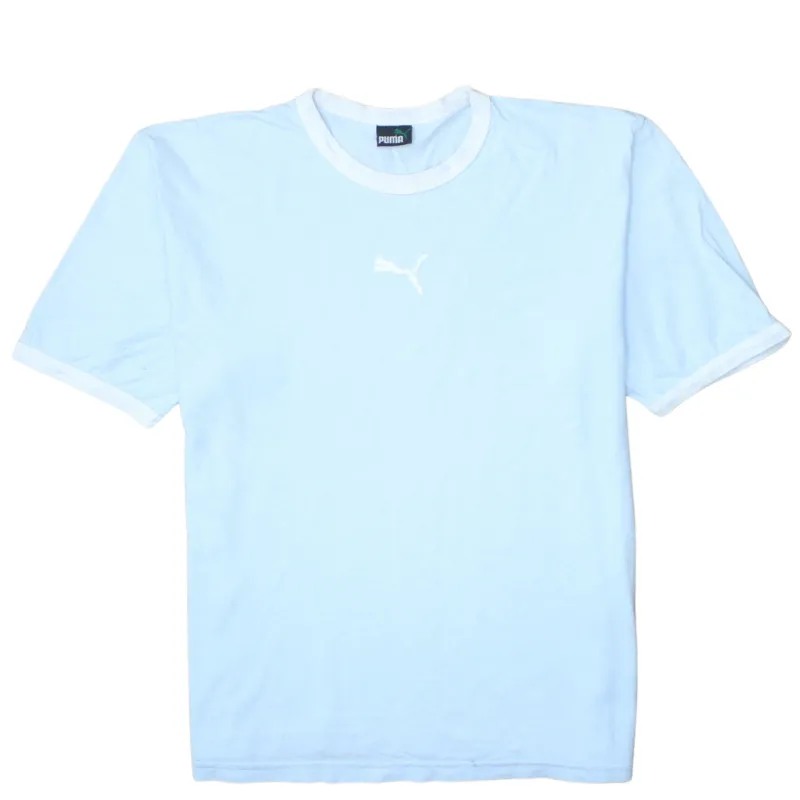 Puma 90's Short Sleeves Crew Neck T Shirt Large  Blue made by Puma