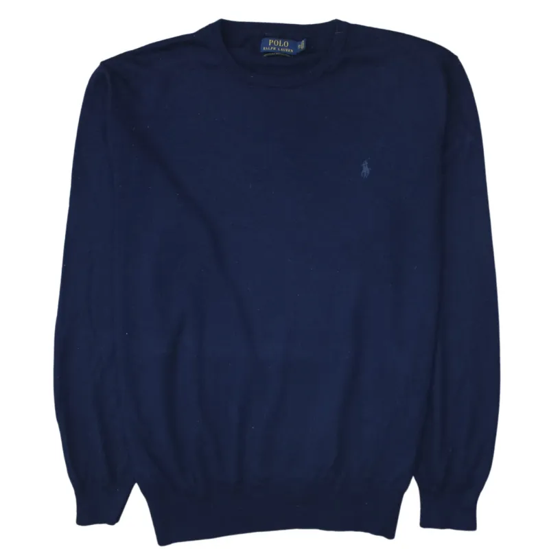 Polo Ralph Lauren 90's Lightweight Crew Neck Sweatshirt XXLarge (2XL) Navy Blue sold by Vintage Club