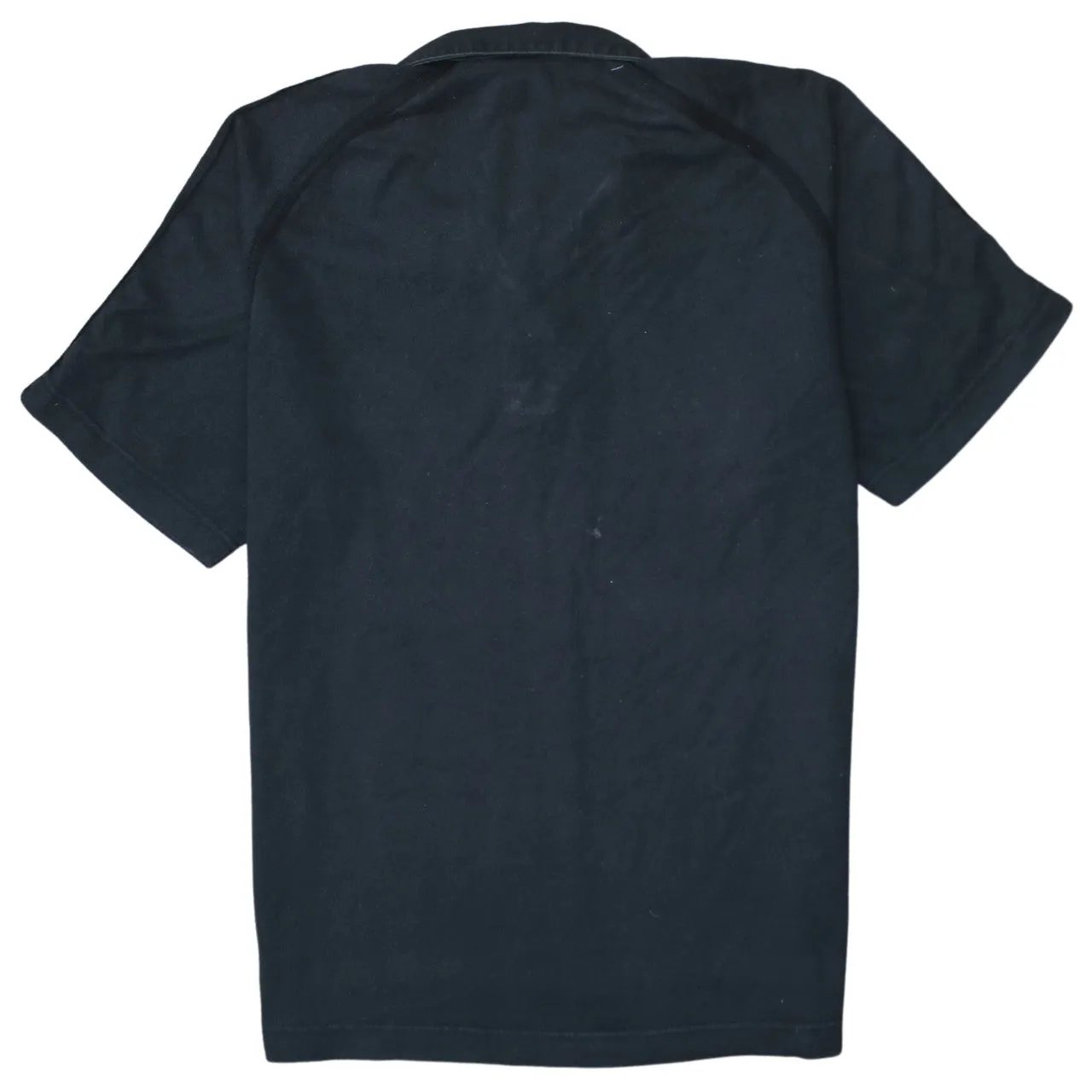 Adidas 90's Short Sleeves Quarter Button Polo Shirt Medium Black sold by Vintage Club product image thumbnail 2