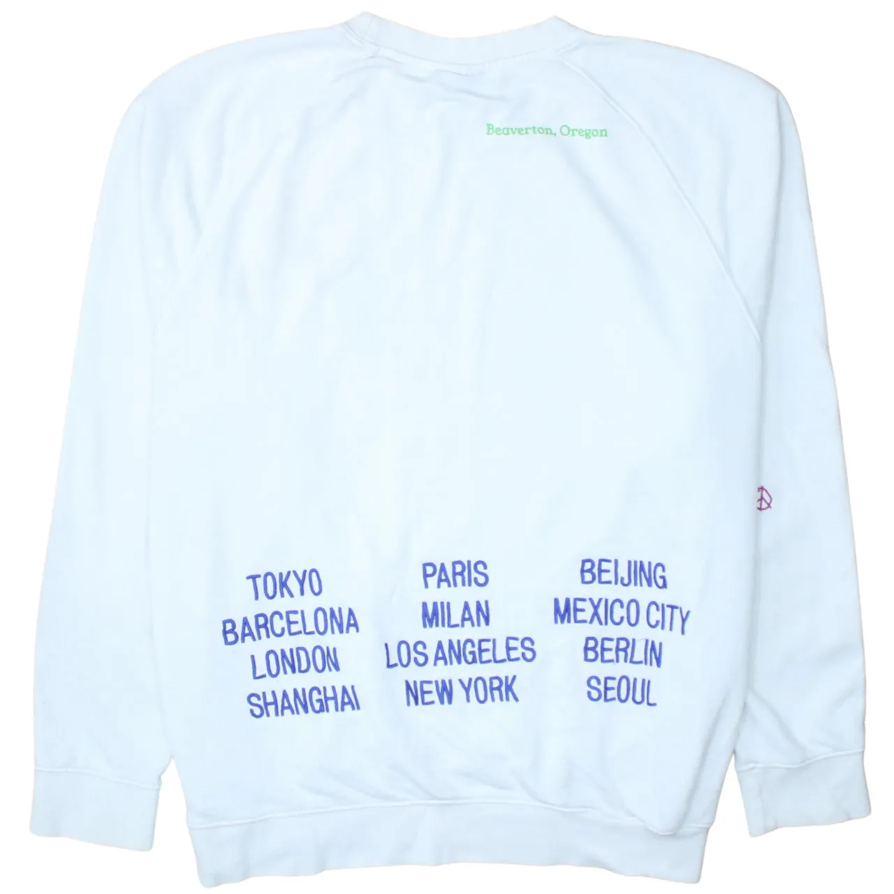 Nike 90's Swoosh Crew Neck Sweatshirt XXLarge (2XL) White sold by Vintage Club product image thumbnail 2