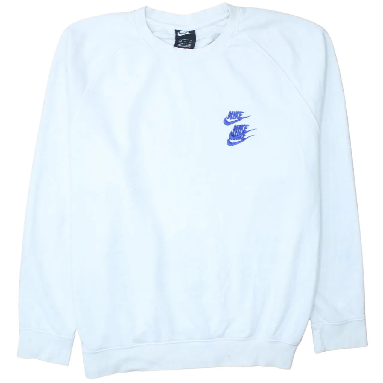 Nike 90's Swoosh Crew Neck Sweatshirt XXLarge (2XL) White sold by Vintage Club