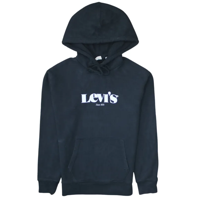 Levi's 90's Spellout Pullover Hoodie XSmall Black sold by Vintage Club