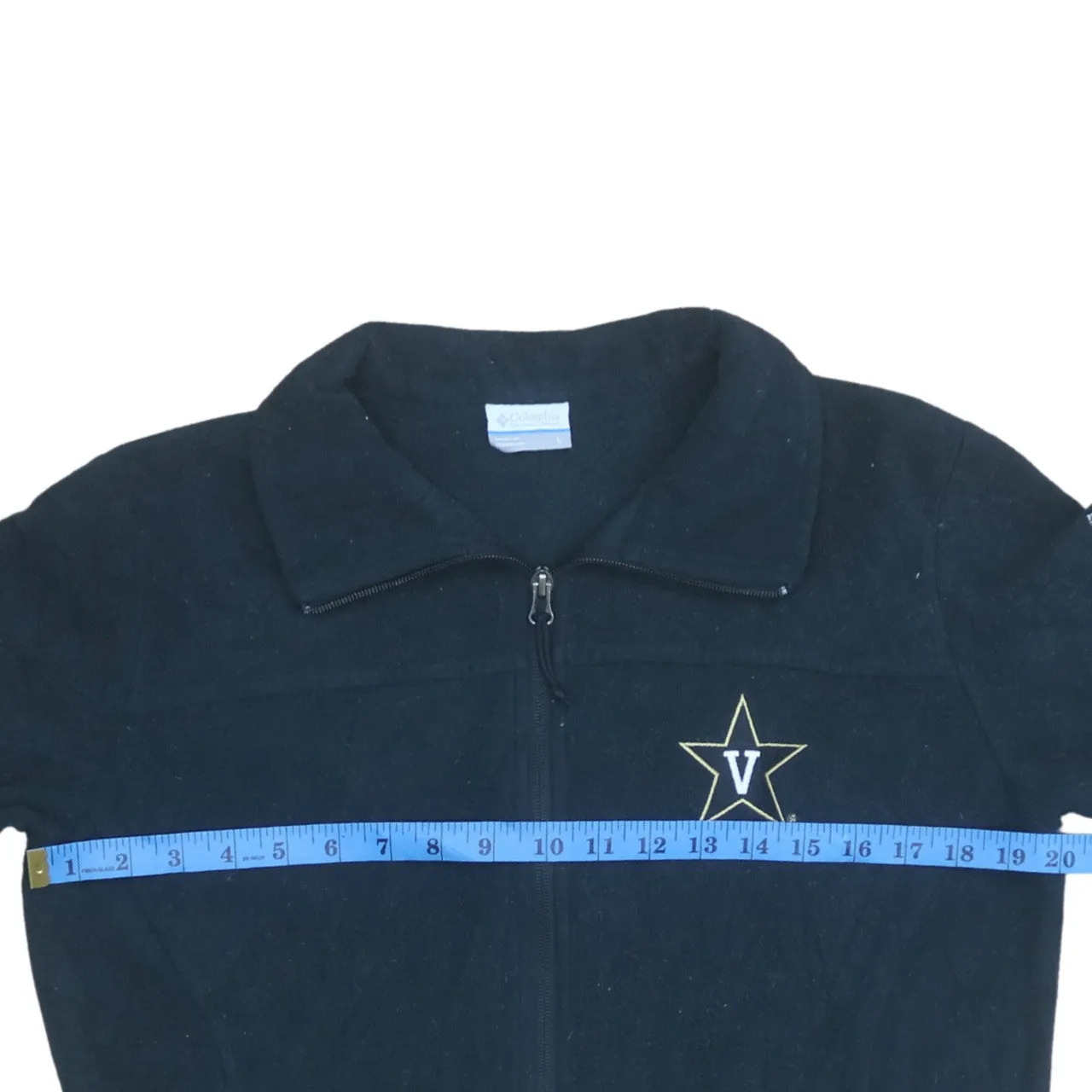 Columbia Black Fleece Jacket Women’s Large Embroidered Star Logo Zip Pockets Outerwear sold by Vintage Club product image thumbnail 5