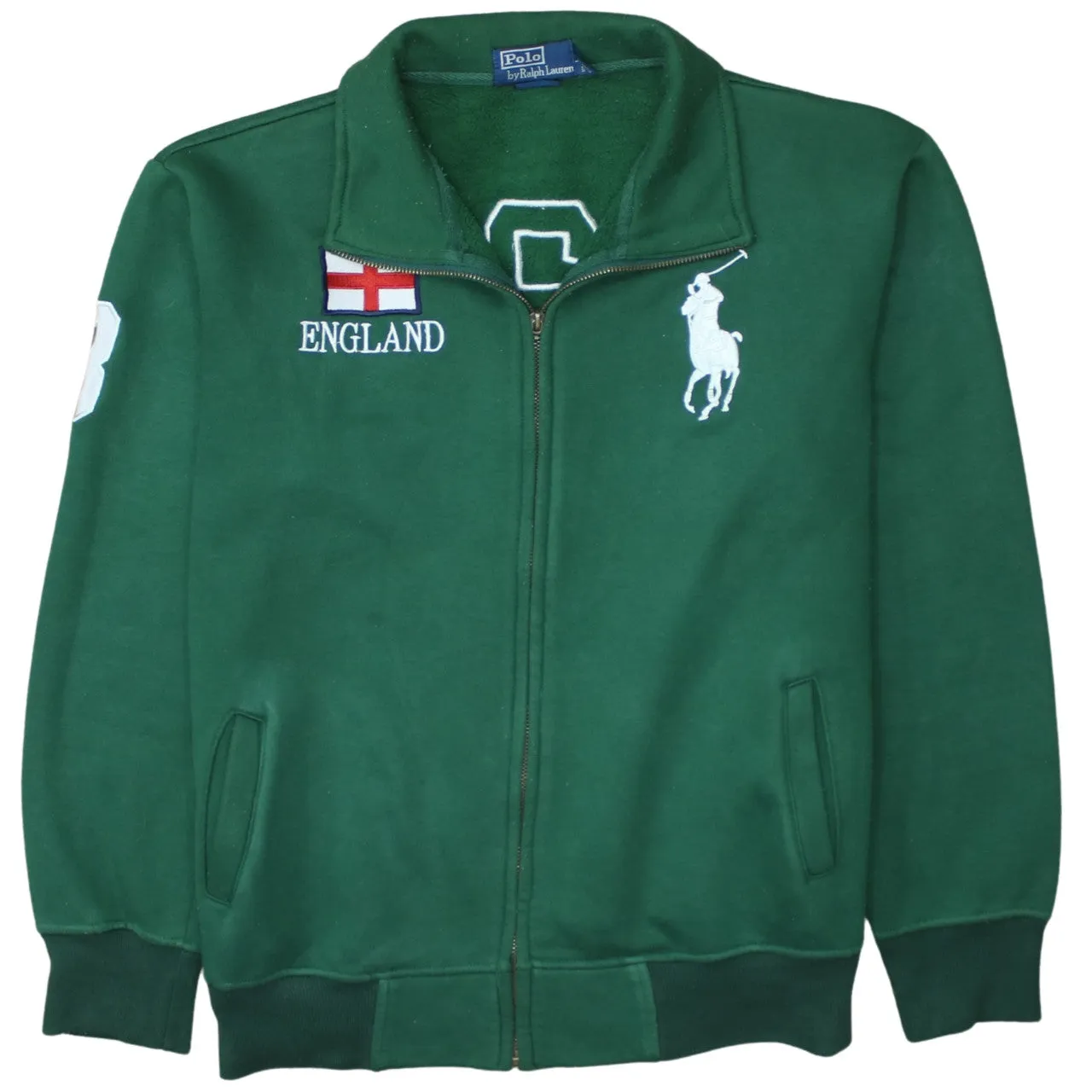 Polo Ralph Lauren 90's Lightweight Full Zip Up Sweatshirt Large Green sold by Vintage Club