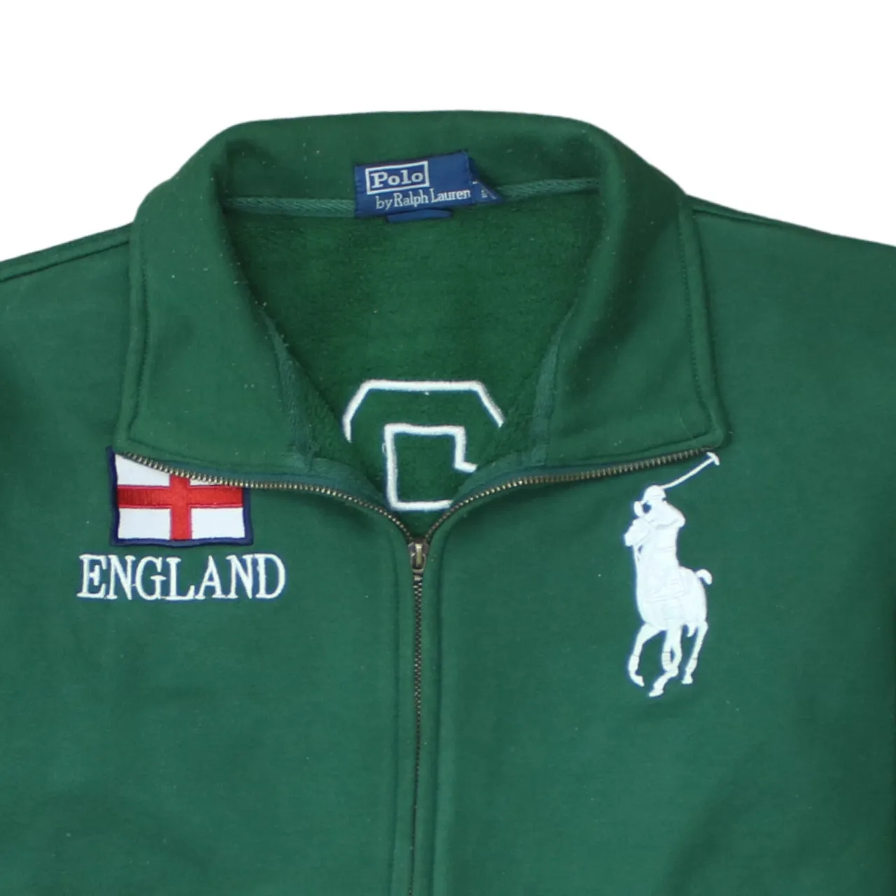 Polo Ralph Lauren 90's Lightweight Full Zip Up Sweatshirt Large Green sold by Vintage Club product image thumbnail 3