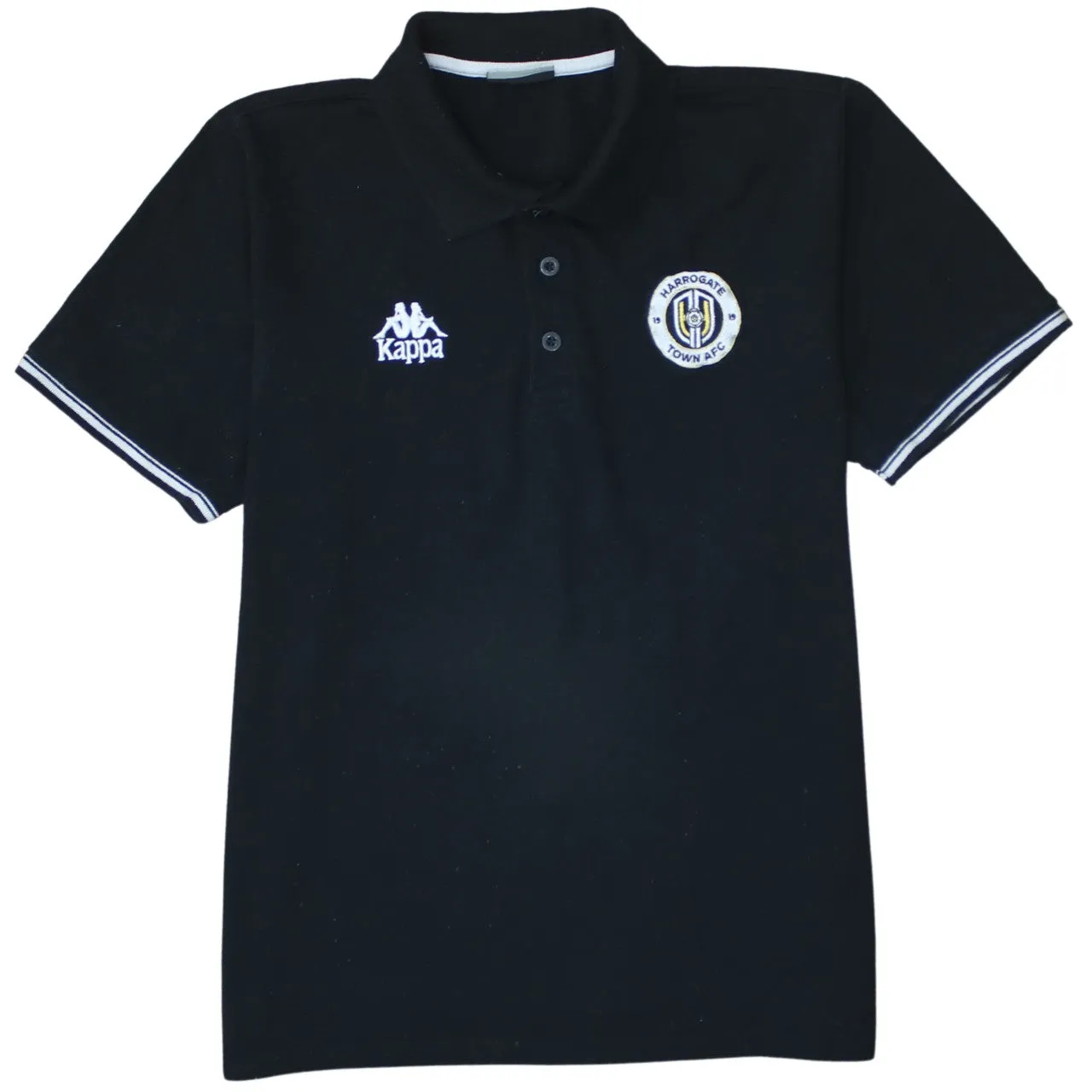 Kappa 90's Short Sleeves Quarter Button Polo Shirt XLarge Black sold by Vintage Club
